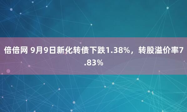 倍倍网 9月9日新化转债下跌1.38%，转股溢价率7.83%